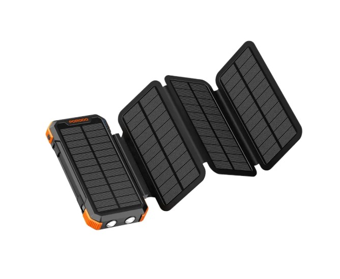 پاوربانک 20000mAh پرودو مدل PB070 با پنل خورشیدی(عمده و تک) - دیلم شاپ