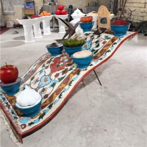 المان هفت سین فایبرگلاس/طراحی و ساخت سفارشی سازه نوروزی شهری