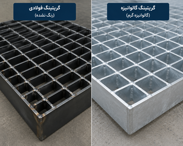 گریتینگ فولادی و گریتینگ گالوانیزه