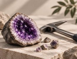 بررسی ساختار سنگ آمتیست در فرآیند شناخت و کارشناسی گوهرها