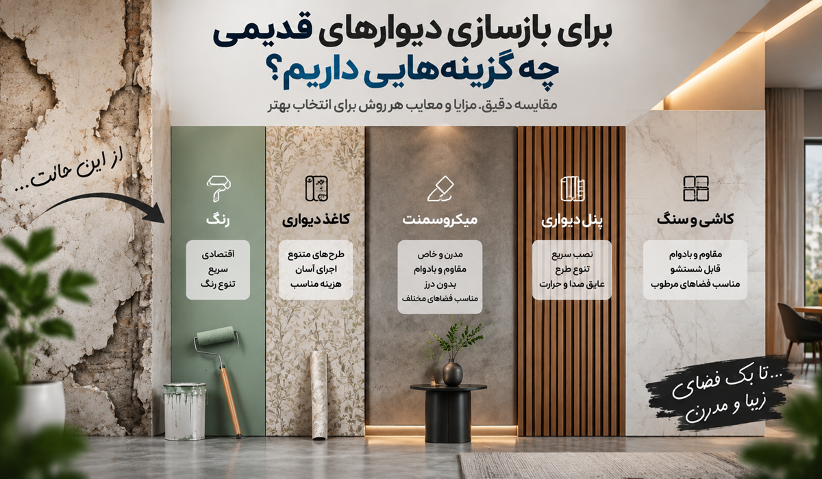 برای بازسازی دیوارهای قدیمی چه گزینههایی داریم؟