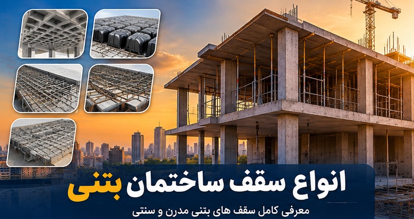 انواع سقف ساختمان بتنی؛ معرفی کامل سقف های بتنی مدرن و سنتی